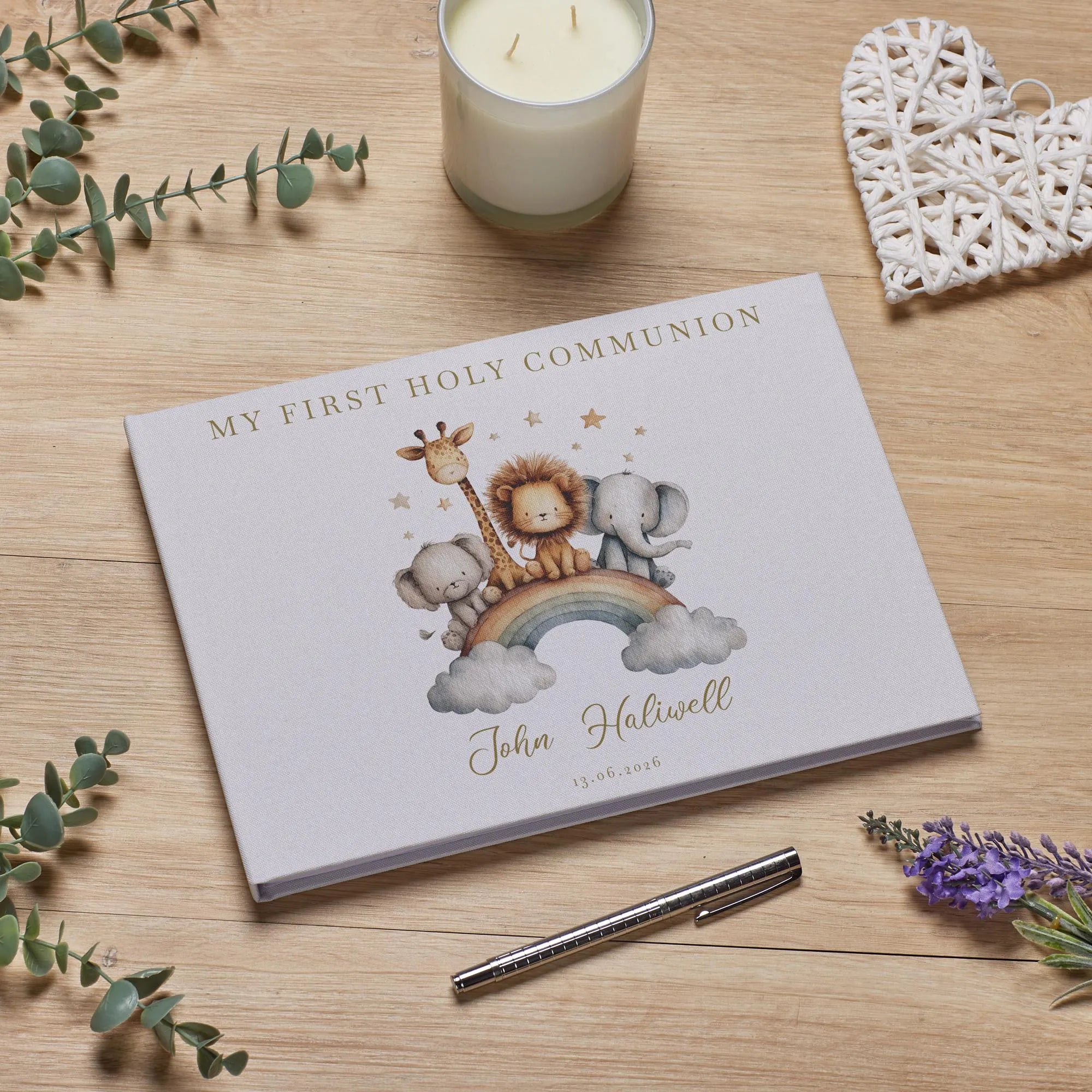 Personalised Large Christening-Baptism-Confirmation-First Holy Communion Memory Book A4 Guest Message Book ukgiftstoreonline