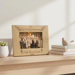 Boys First Holy Communion Personalised Engraved Wooden Photo Frame Gift ukgiftstoreonline