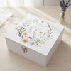 Personalised christening, Baptism or Communion gift Keepsake Memory Box Delicate Floral Design ukgiftstoreonline