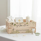 Personalised Crate Box Gift For Christening Baptism Communion or Confirmation ukgiftstoreonline