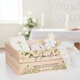 Personalised Crate Box Gift For Christening Baptism Communion or Confirmation ukgiftstoreonline