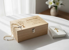 Personalised Communion Memory Keepsake Box With Holy Host ukgiftstoreonline