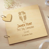 Personalised Communion Guest Book, Scrapbook or Album Floral Cross ukgiftstoreonline