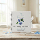 Personalised First Holy Communion Blue Cross Guestbook Scrapbook Photo Album ukgiftstoreonline