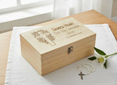 Personalised Communion Memory Keepsake Box With Floral Cross ukgiftstoreonline
