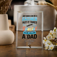 Personalised Special Dad Trophy Plaque Gift With Colour Print