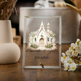 Personalised Wedding Day Glass Plaque Gift Keepsake
