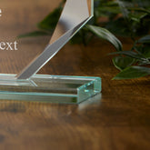 Large Jade Glass Personalised 15cm Football Player Trophy Award Any Engraving