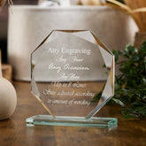 Large Jade Glass Personalised 15cm Trophy Any Engraving or Occasion
