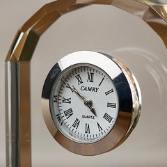 Personalised 60th Wedding Anniversary Crystal Glass Clock Gift