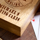 Personalised Wooden Playing Single Card Box Gift King Of Gambling