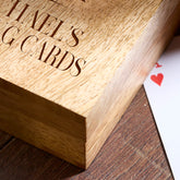 Personalised Wooden Playing Single Card Box Gift Spades Symbol