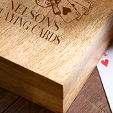 Personalised Wooden Playing Single Card Box Gift Skeleton Symbol