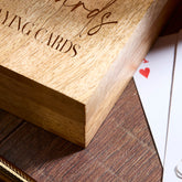 Personalised Wooden Playing Single Card Box Gift Cards Symbol