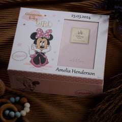Personalised Disney Minnie Mouse Baby Girl Keepsake Memories Box Gift