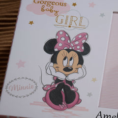 Personalised Disney Minnie Mouse Baby Girl Keepsake Memories Box Gift