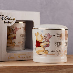 Personalised Baby Disney Winnie The Pooh Ceramic Money Box Gift