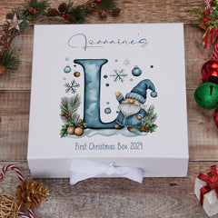 Personalised Cute Christmas Keepsake Memory Box Family Baby