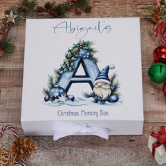 Personalised Cute Christmas Keepsake Memory Box Family Baby