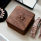 Personalised Any Age Birthday Jewellery Box Gift For Her Walnut Wood 13th 16th 18th 21st 30th 40th 50th 60th 70th
