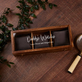 Personalised 3 Watches Wood And Glass Watch Box Gift For Him