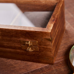 Personalised 3 Watches Wood And Glass Watch Box Gift For Him