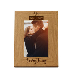Love Themed You are My Everything Engraved Wooden Photo Frame Gift