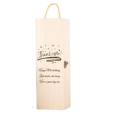 Personalised Wooden Wine Bottle Box, Engraved Thank you Gift
