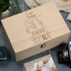 Personalised Baby Memories Keepsake Box Elephant Design