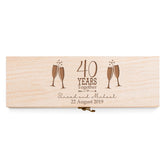 Personalised 40th Anniversary Champagne or Wine Bottle Holder Gift