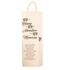Personalised New Home Champagne or Wine Bottle Holder Gift