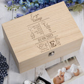 Personalised Baby Memories Keepsake Box Elephant Design