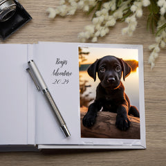 Personalised Photo Album for Puppies and Dogs Adventures White 50 x 6" x 4" Photos photo album ukgiftstoreonline