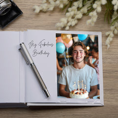 18th Birthday White Photo Album Gift For Her Or Him With Present Design