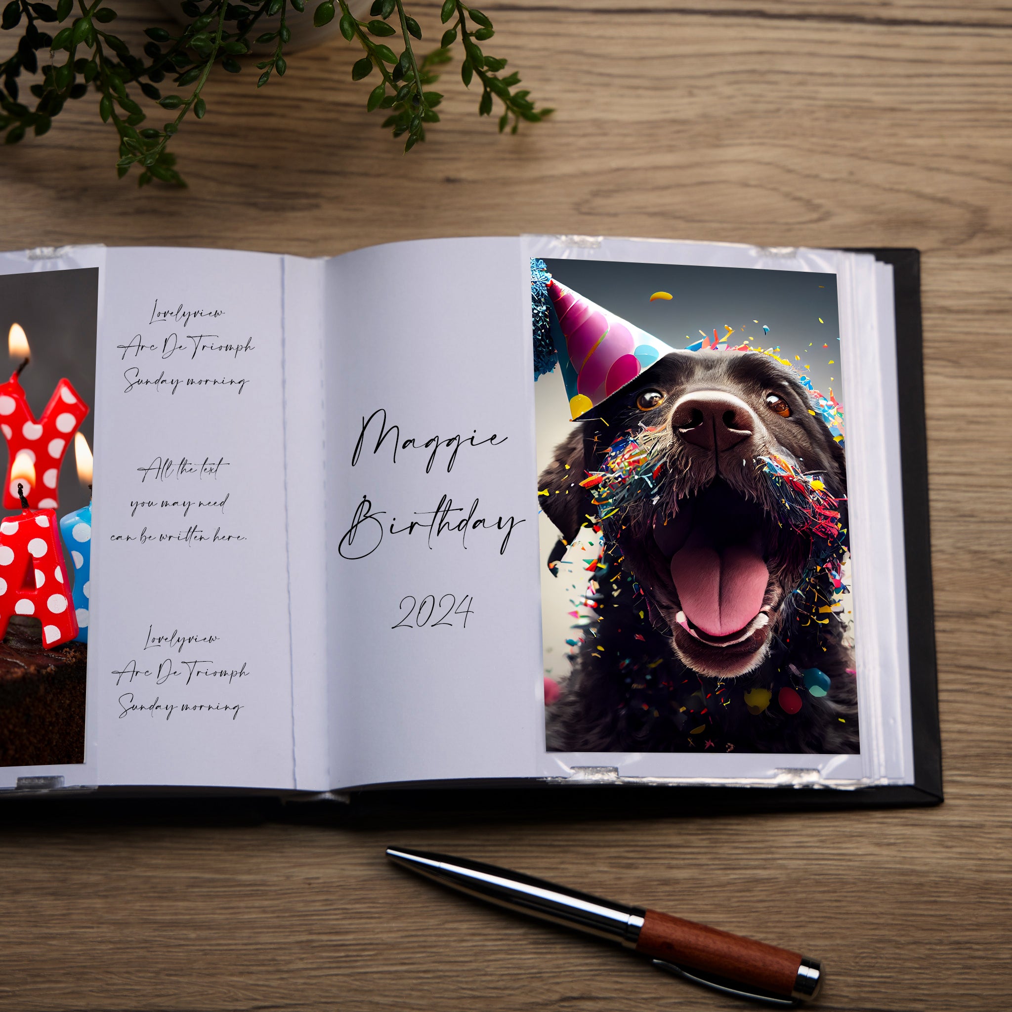 21st Birthday Black Photo Album Gift For Him With Laurel Wreath photo album ukgiftstoreonline