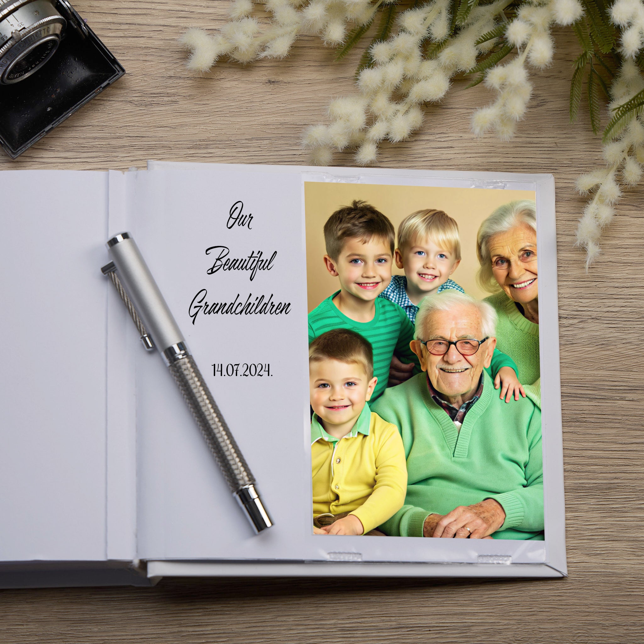 Beautiful Grandchildren Memories White Photo Picture Album 50 x 6"x4" Photo album ukgiftstoreonline
