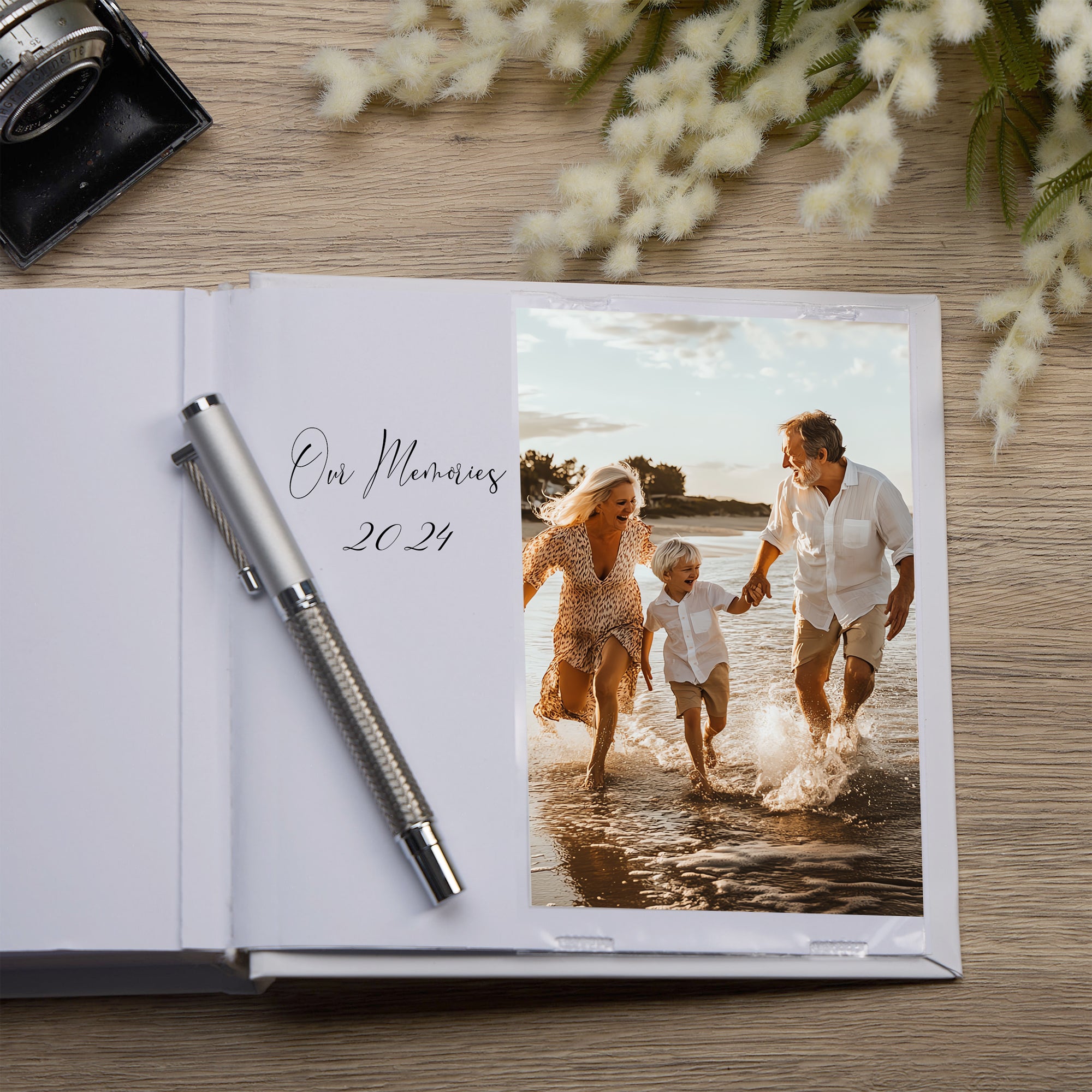 Holidays White Photo Album With Leaf Design For 50 x 6 by 4 Photos Photo album ukgiftstoreonline