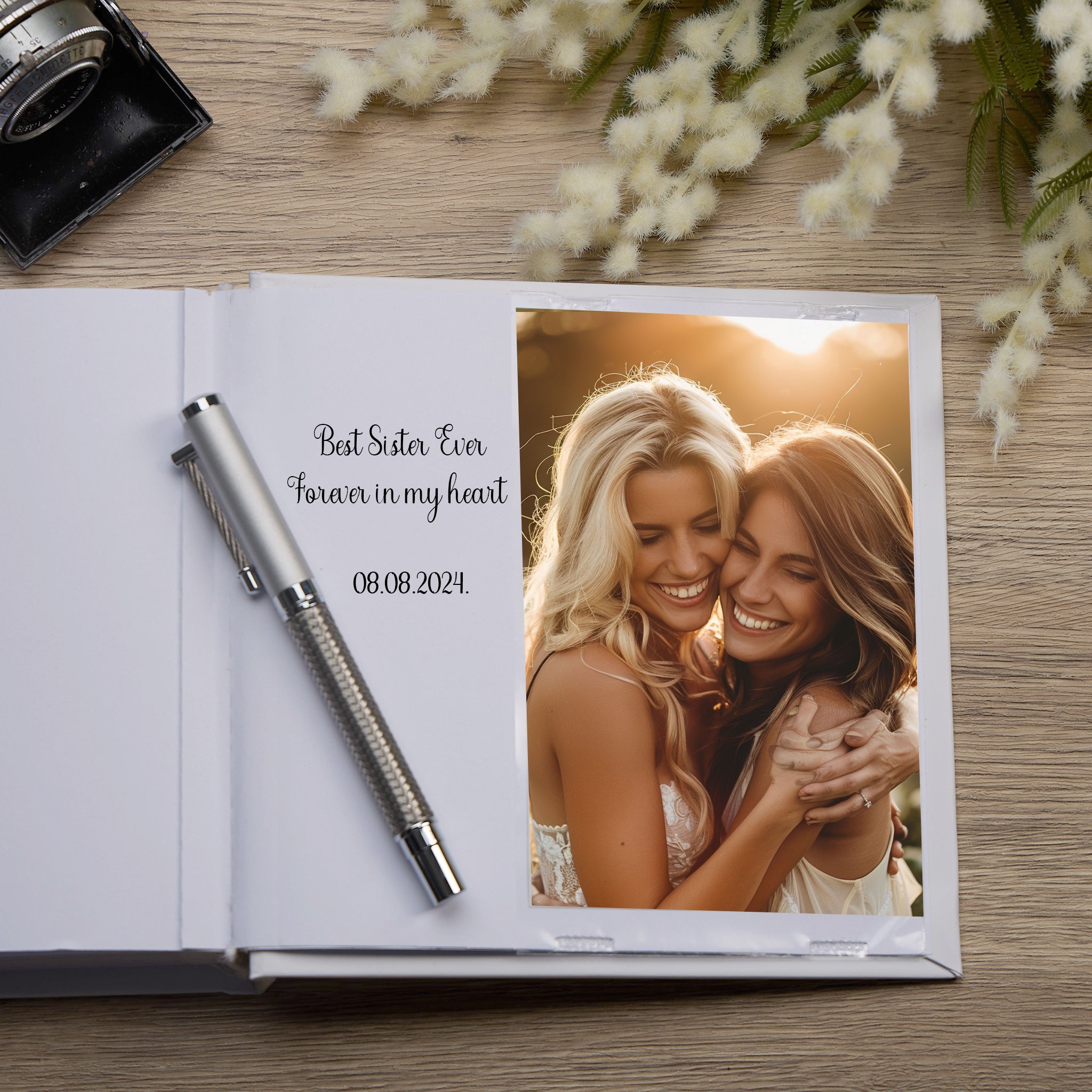 Sister In Loving Memory White Butterfly Photo Album For 50 x 6 by 4 Photos photo album ukgiftstoreonline