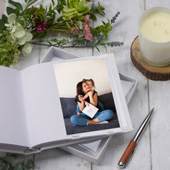Personalised Any Title White Photo Album Gift With Custom Photos For Dad, Mum, Grandad, Grandma For Any Occasion