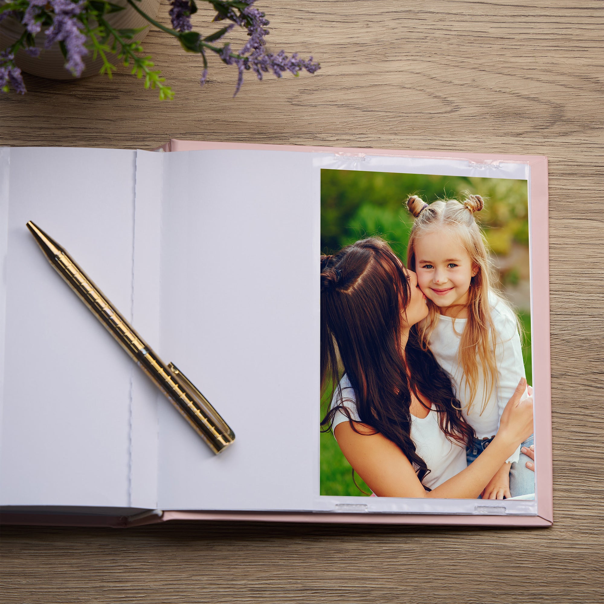 Granddaughter Pink Photo Album With Leaf Design For 50 x 6 by 4 Photos photo album ukgiftstoreonline