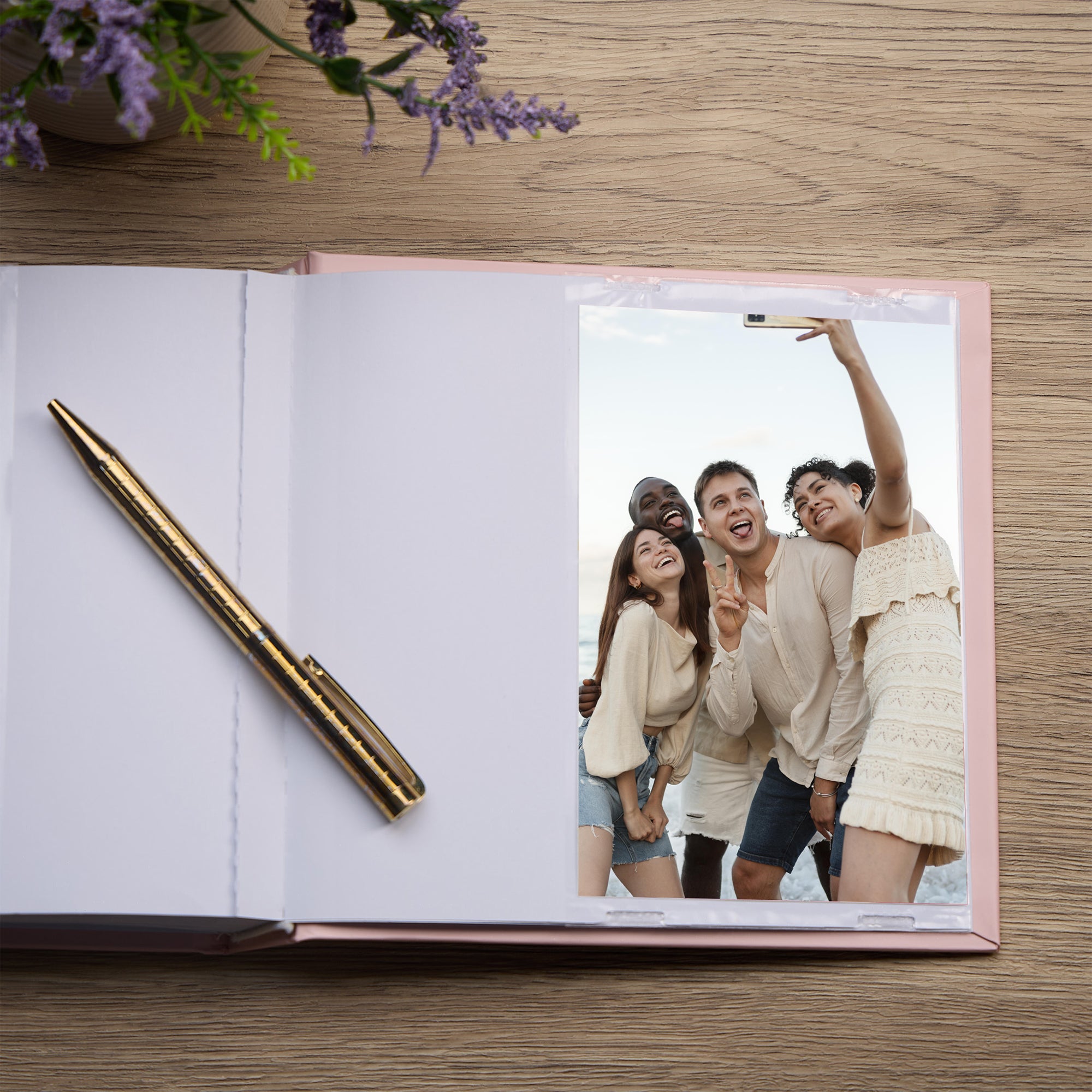 Family Life Is Beautiful Pink Photo Album Gift For 50 x 6"x4" Family Photo album ukgiftstoreonline