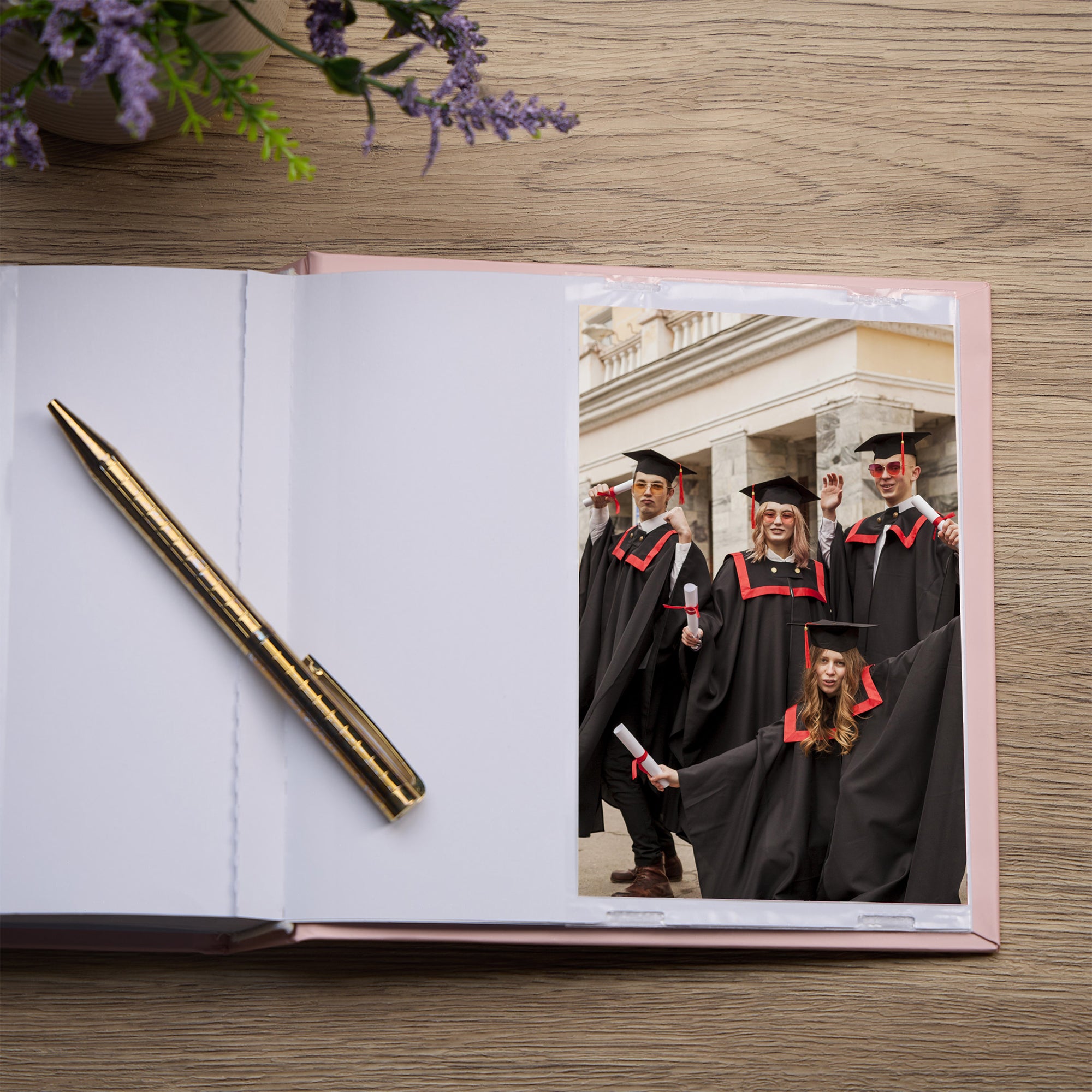 Pink Graduation Photo Album For 50 x 6 by 4 Photos Graduation Photo Album ukgiftstoreonline
