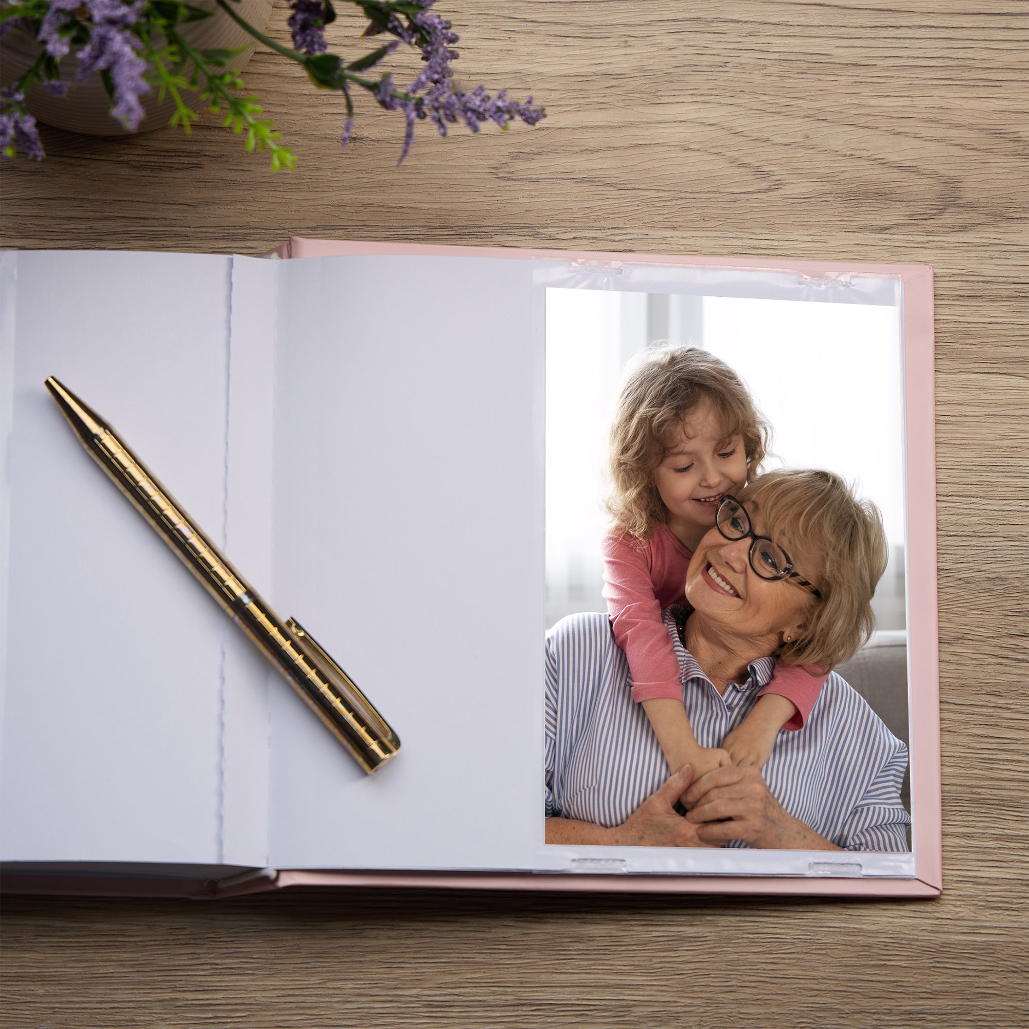 Grandma Word Heart Pink Photo Album Gift For 50 x 6"x4" Family Photo album ukgiftstoreonline