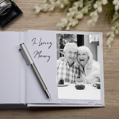 Personalised Memorial Photo White Album With Sentiment Your Life Was A Blessing For 50 x 6x4 Photos