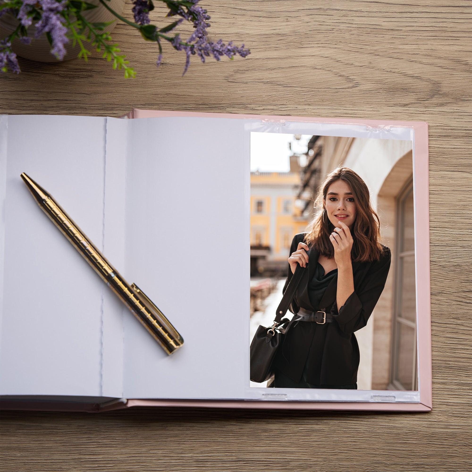 Sister Pink Photo Album With Leaf Design For 50 x 6 by 4 Photos photo album ukgiftstoreonline