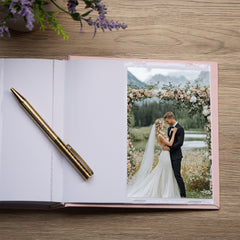 Mr and Mrs Wedding Hearts Pink Photo Album Gift For 50 x 6 by 4 Photos