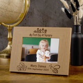 Personalised First Day At Nursery Landscape Photo Frame Gift