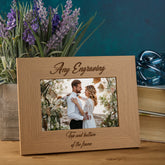 Personalised Wooden Photo 4 x 6 Frame Custom Engraved Any Message