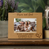 Personalised Mum and Dad As Wonderful As You Photo Frame gift