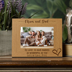 Personalised Mum and Dad As Wonderful As You Photo Frame gift